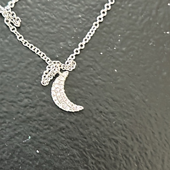 Ron Hami NEW 14K Diamond Crescent Pendant Necklace